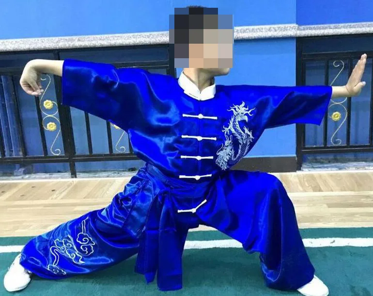 Wushu костюмы унисекс для взрослых и детей одежда кунг фу вышитый дракон changquan