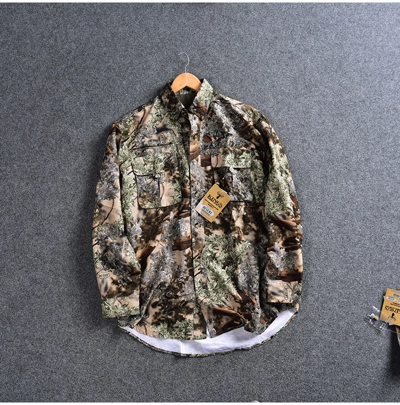 

2019 Men Hunting Shirt Camouflage Outdoor LS Shirt Hunting Clothes Man Fishing Shirts Quick Dry Shirt Plus USA Size M-3XL Camisa