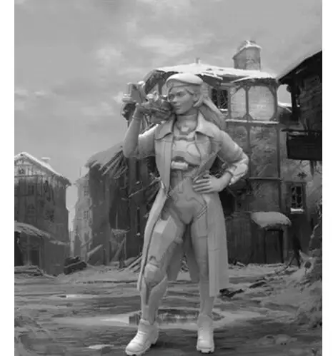 

1/35 modern soldier winter stand Resin figure Model kits Miniature gk Unassembly Unpainted