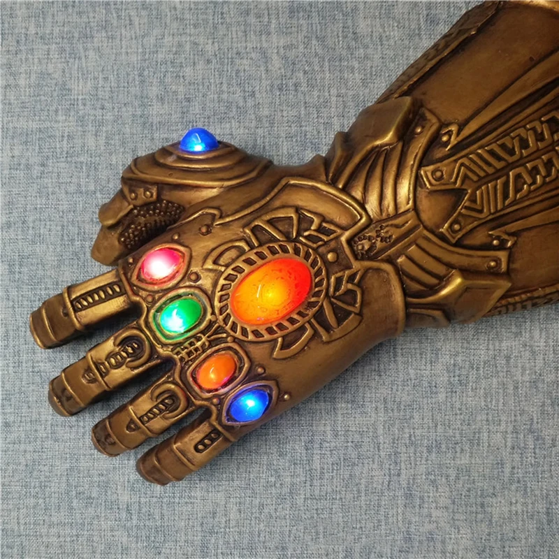 Светодиодный светильник Thanos Infinity Gauntlet Мстители Бесконечность войны косплей горячая ПВХ/латекс светодиодный перчатки для игрушки для детей и взрослых подарок костюм реквизит