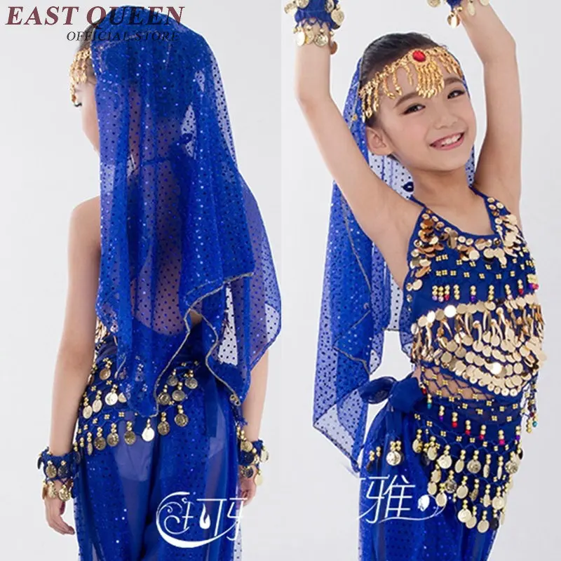 Oriental Танцы костюмы для детей Детская одежда для девочек индийский костюм живота Танцы сари индийская одежда aa2470 Y