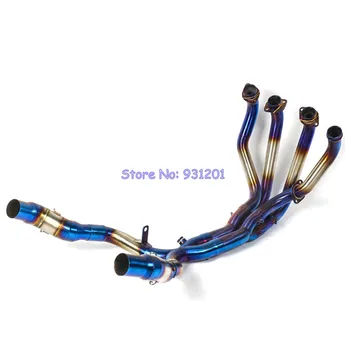

Motorcycle Exhaust Pipe Full System for Kawasaki Z1000 2010-2017 Front Tube Manifold Connect Pipe Headers Mid Link Pipes Escape