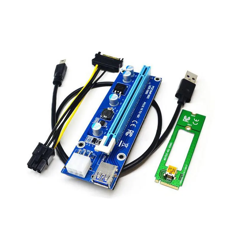 NEW M2 NGFF to 16X Graphics Card Extension Cable 6Pin DC DC Single