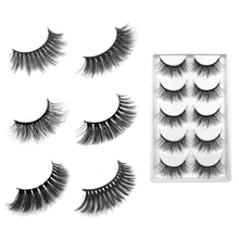 Новые 5 пар накладных ресниц из норки Толстые Накладные ресницы натуральный длинный мнимый ресницы сценический макияж норковые ресницы