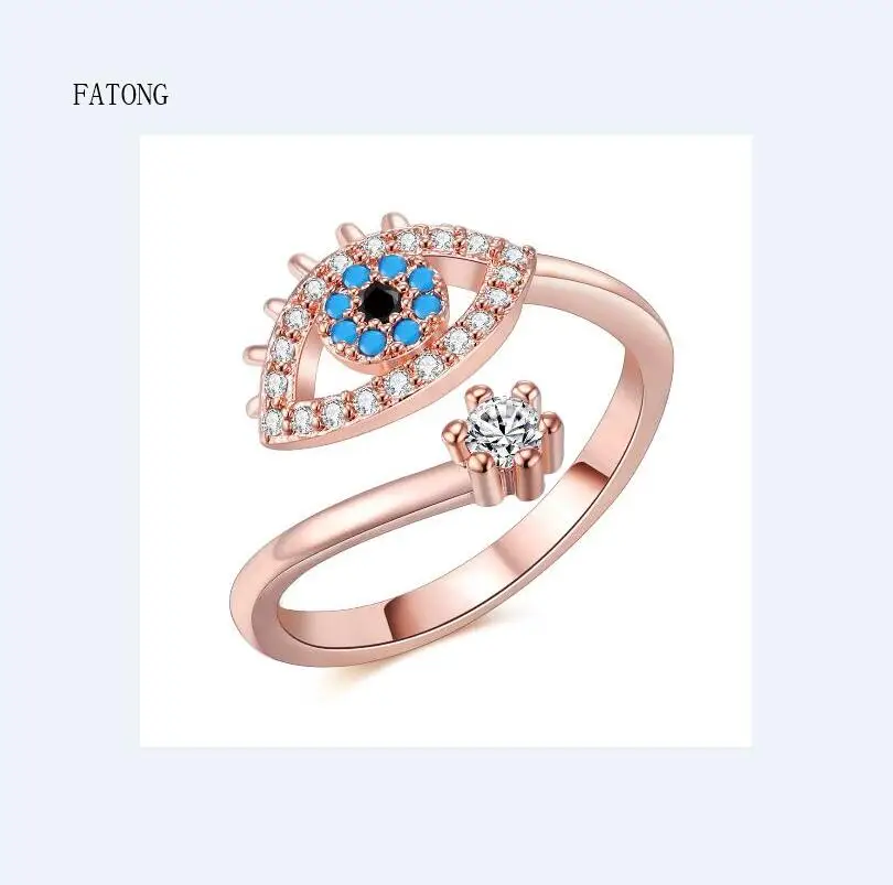 S925 посеребренные розового золота High End кольцо регулирует Женская Модные