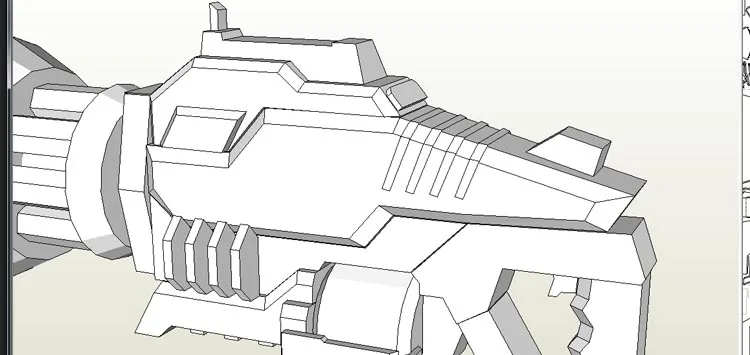 1: 1 пистолет Csol \ Nu морская Акула De 3d бумажная модель не может быть произведена