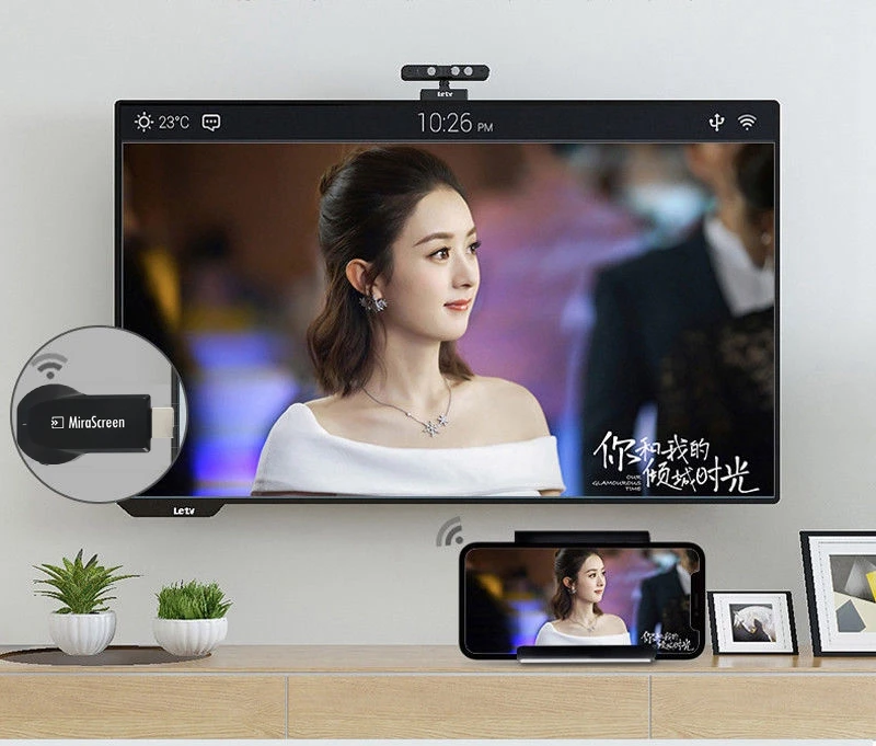 2,4G 5G Mirascreen Miracast беспроводной Wi-Fi DLNA AirPlay зеркало ...