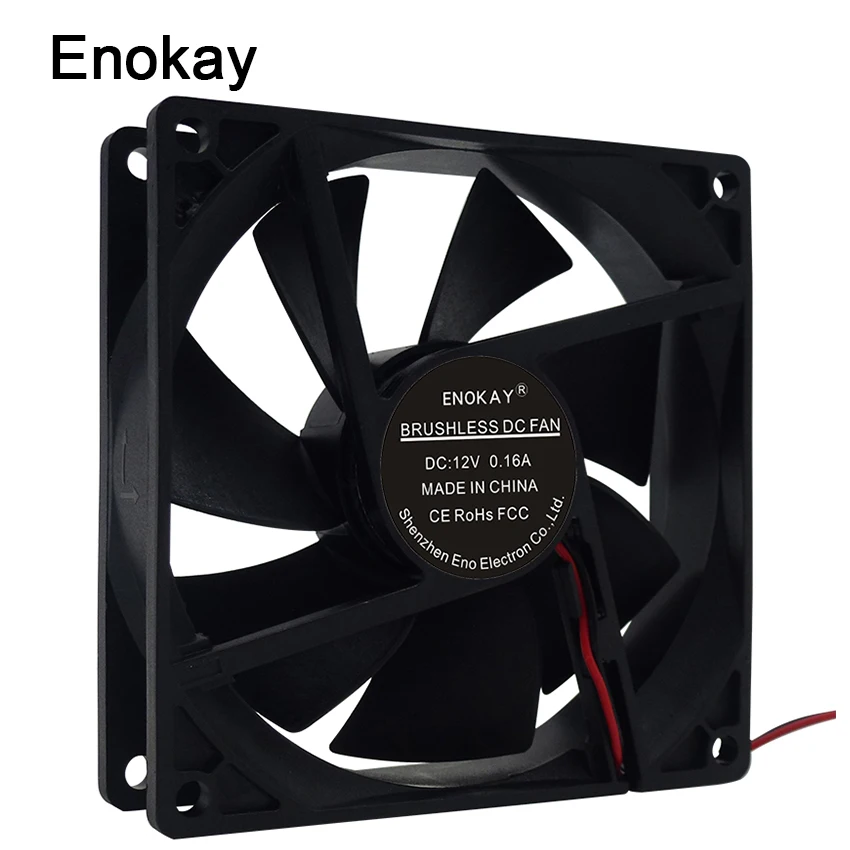 Wholesale 2 Pieces Real Direct Selling Water Cooler Computer 92mm 92x92x25mm 9.2cm DC 12V 2Pin High Velocity Cooling Fan |