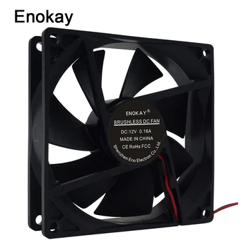 

Wholesale 2 Pieces Real Direct Selling Water Cooler Computer 92mm 92x92x25mm 9.2cm DC 12V 2Pin High Velocity Cooling Fan