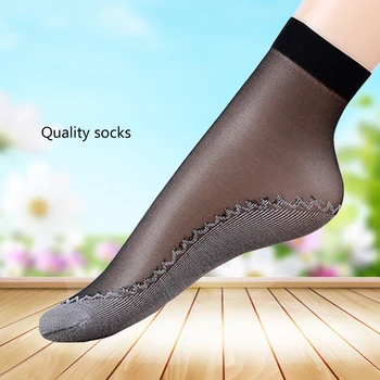 

5Pairs/Lot New Velvet Silk Womens Socks Cotton Bottom Soft Non Slip Sole Massage Wicking Slip-resistant Spring Woman Ankle Socks