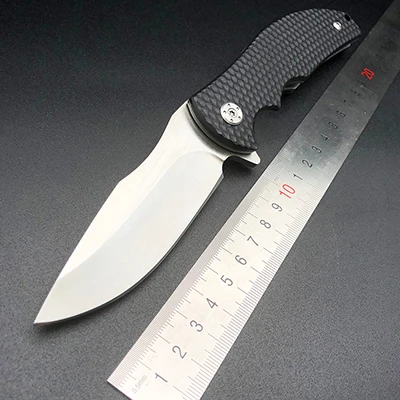 ZT0606 тактический складной нож 8cr13mov лезвие G10 деревянная ручка походные карманные ножи для выживания шарикоподшипник Флиппер Открытый Инструменты - Цвет: Черный