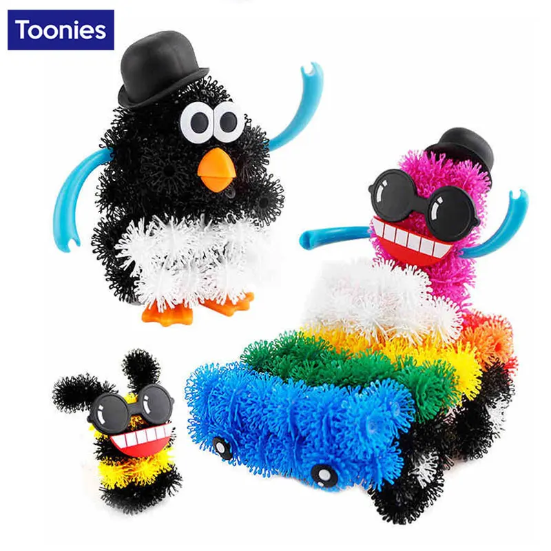 

400pcs/set Kids Toy Bag Children Educational Assembling 3D Puzzles Kids Toys  Accessories DIY Creative Squeezed Puff Ball Toys