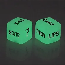 2pcs Funny Glow in Dark Love Dice Toys Adult Couple Lovers Games Aid Sex Party Toy valentines
