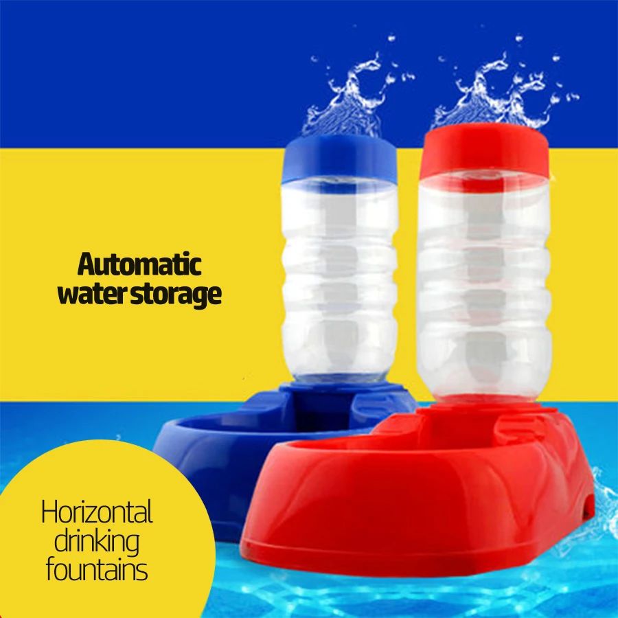 Automatic Plastic Dog Water Bowl Feeders Waterer Dogs Water