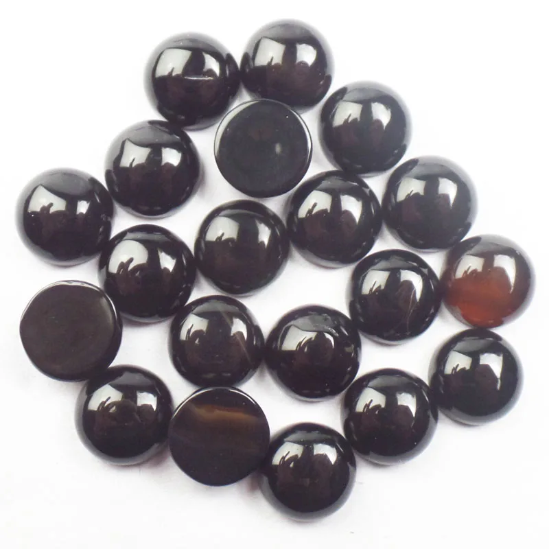 Черный Агат круглый кабошон 10x4 5 мм модные украшения (10 шт./лот)|black agate cabochon|fashion
