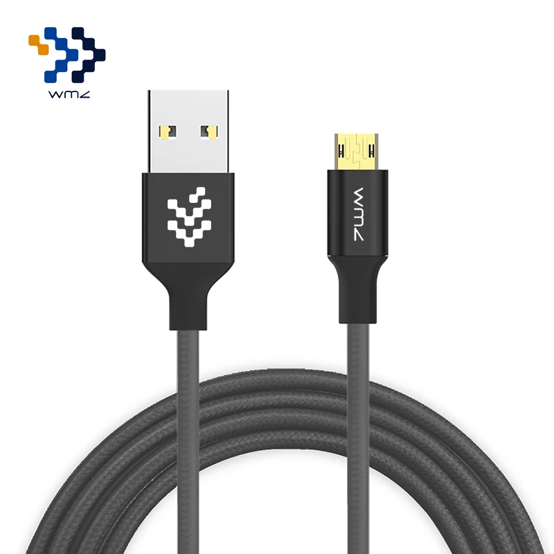 WMZ Реверсивный кабель Micro USB 2A Быстрая зарядка Дата кабелей мобильного телефона