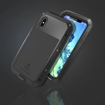 

For iphone XS Waterproof Case iphoneXS Hard Shockproof Aluminum Metal Cover For iphone X Full Protection Phone Case