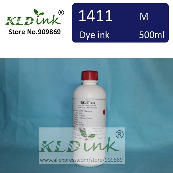 [КЛД чернила] 1 шт. x 500 мл Совместимость BCI-1411 BCI1411 пурпурными чернилами краситель для W7200 W8200 W8400 большой принтер формата