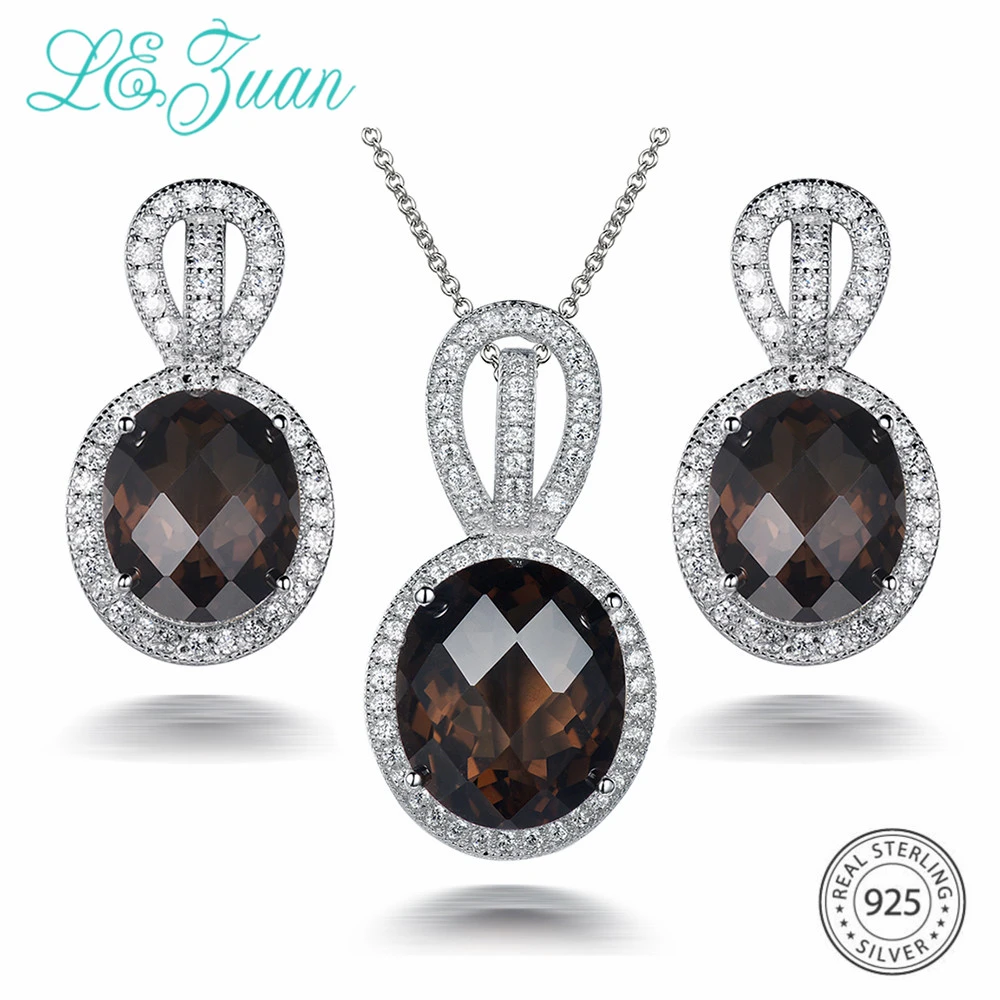 Smoky Quartz Natural Gemstone 925 Sterling Fine Silver Pendant Jewellery