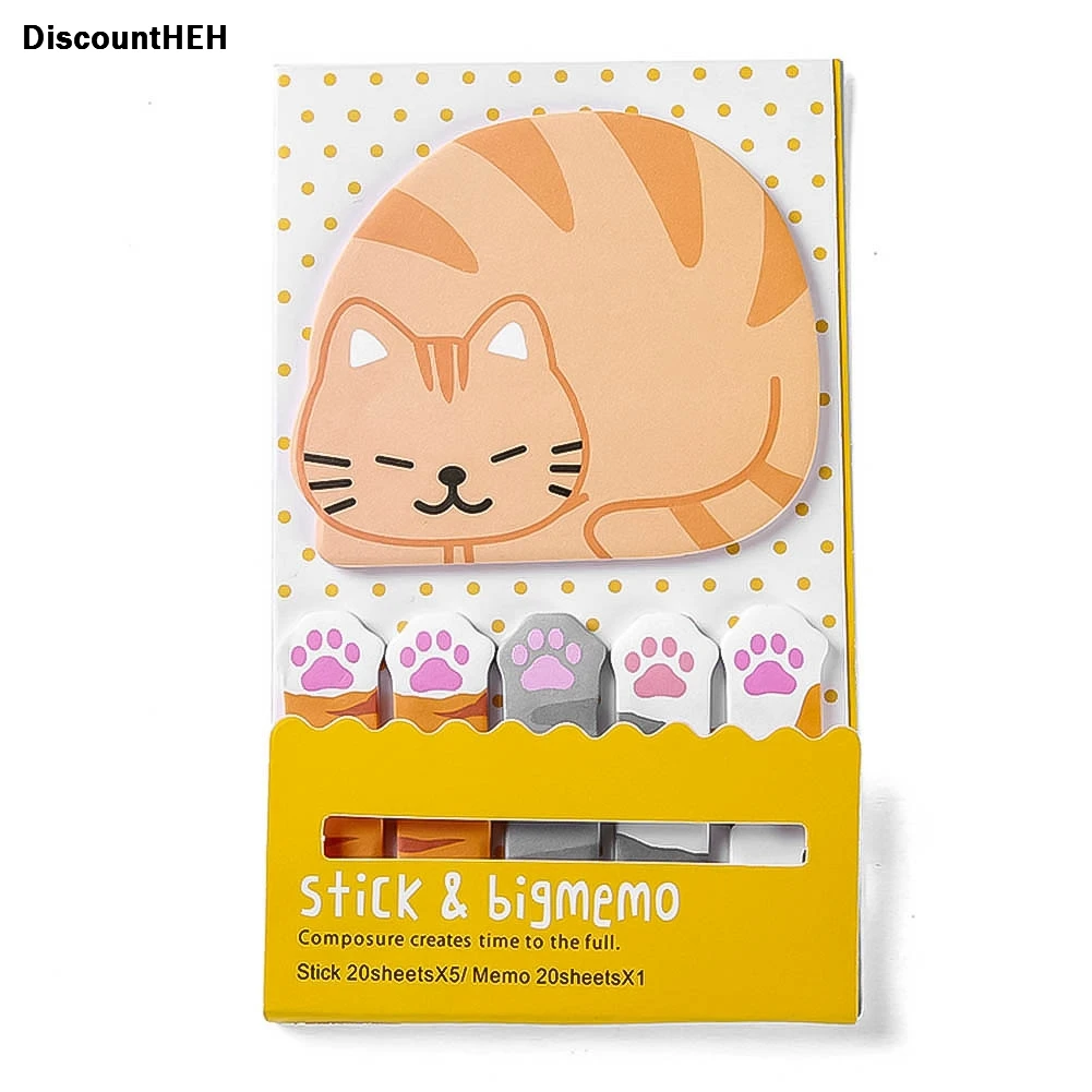

1 pcs Animal Cat Panda Cute Kawaii Sticky Notes Memo Pad School Supplies Planner Stickers Paper Korean Stationery