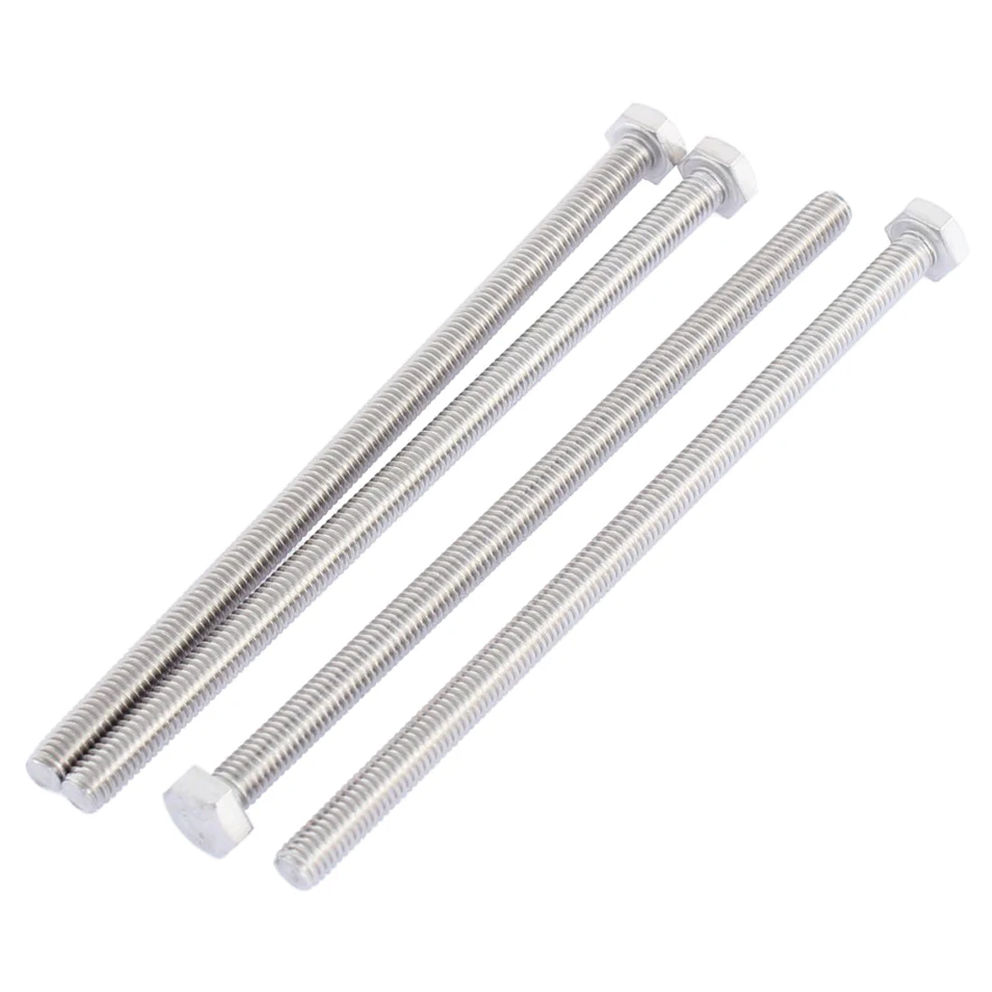 M6 x 120mm Fully Threaded Stainless Steel Hex Head Screw Bolt 4 Pcsin