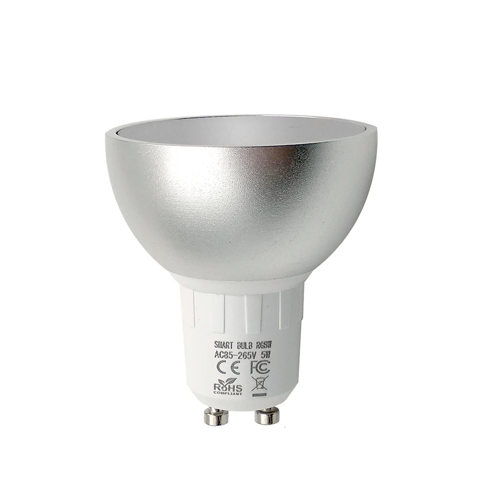 

GU10 bulb Work with Alexa Echo Google Home Home Automation RGBW 2.4G WIFI APP Voice Timer Dimmer Control 110V to 240V