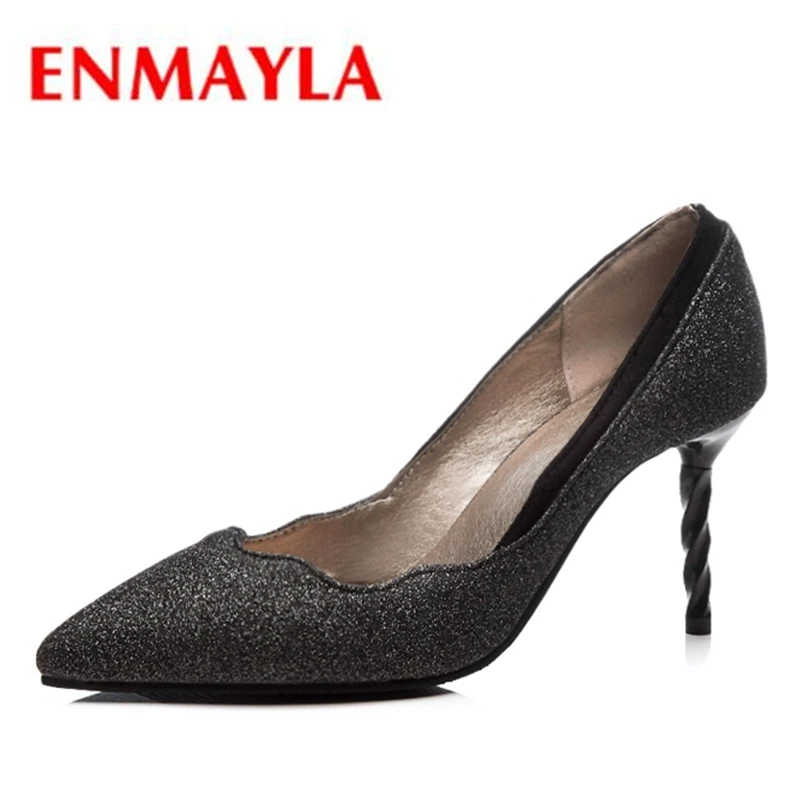 

ENMAYLA Women pumps shoes super high heels gold thin high heels women pointed toe shoes ladies office dress party women CR299