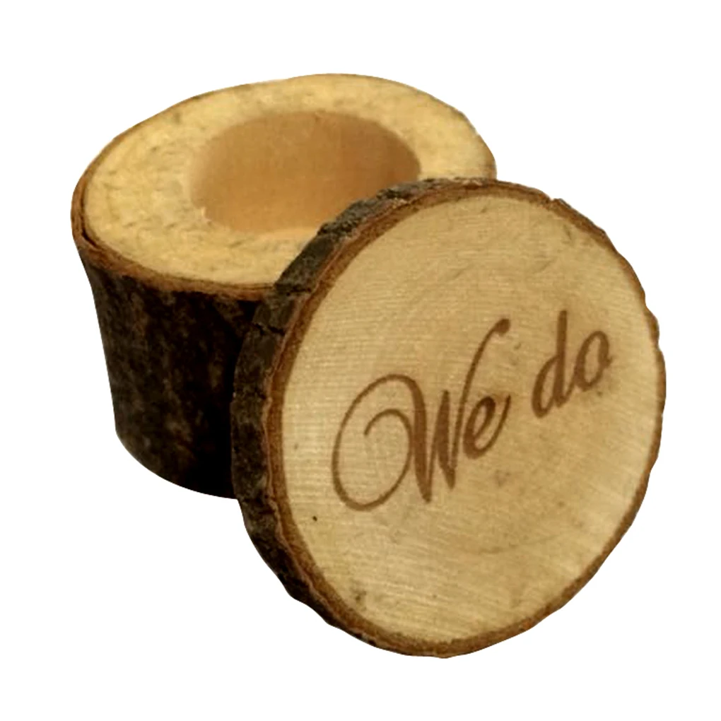 

Wedding Ring Box Wooden Printed WE DO Wedding Ring Bearer Rustic Ring Box