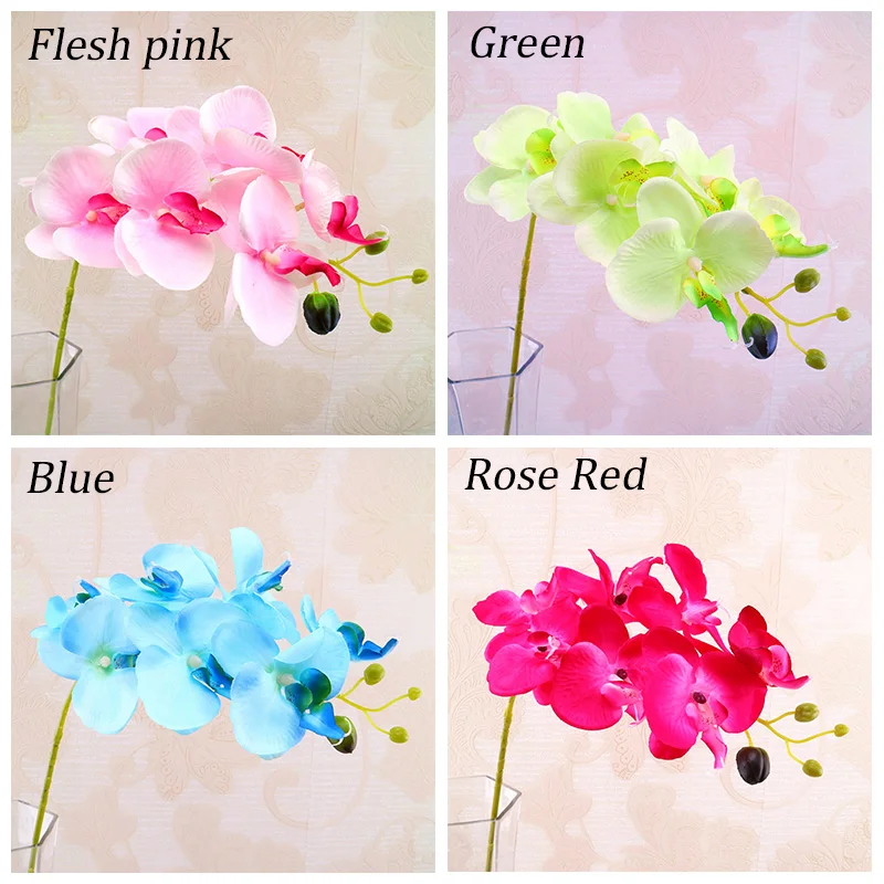 Flone Artificial Orchid Silk Fake Flowers Branch 78cm Butterfly Orchid Wedding Arch Flowers Home Balcony Decoration Orchidea (2)