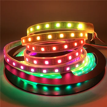 

WS2811 LED Pixel Strip Light 12V 5050 RGB Full Color Led Stripe Ribbon Flexible Addressable Digital LED Tape 1 Ic Control 3 Leds