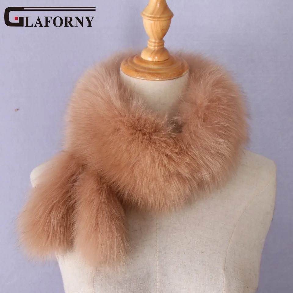 Glaforny 2017 Новый шарф из натурального Лисьего меха модные меховые накидки с 2