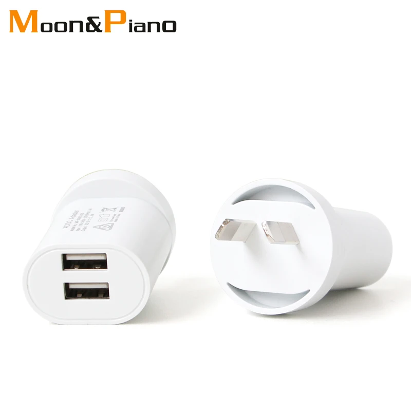 

1PC AU Conversion Plug New Zealand Argentina Kiribati Travel 5V2.4A Mobile Phone Tablet Dual USB Charging Convenient And Easy