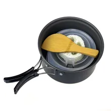 8 шт Открытый Кемпинг Пеший Туризм набор посуды для пикника Пособия по кулинарии пикника кастрюля, миска, сковорода набор безопасности и выживания Z0605