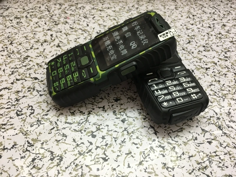 Водонепроницаемый GuoPhone A6 прочный внешний аккумулятор для телефона с 2," ударопрочный 0.3MP громкий динамик фонарик две sim-карты для пожилых людей Открытый телефон