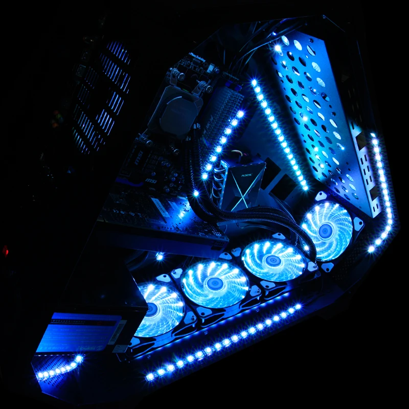 Alseye-controlador de Ventilador com Bluetooth Ventilador de Refrigeração do pc Controle de Velocidade e Rgb Aplicativo de Telefone Inteligente 14 Canais Sistema de Refrigeração - Imagem 5