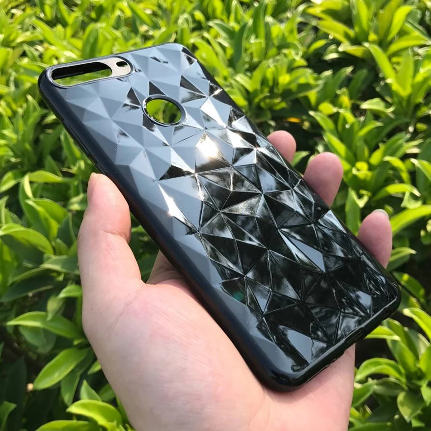 Чехол для Huawei Y7 Prime 2018 5 99 &quot3D алмаз текстура прозрачная задняя крышка чехол |
