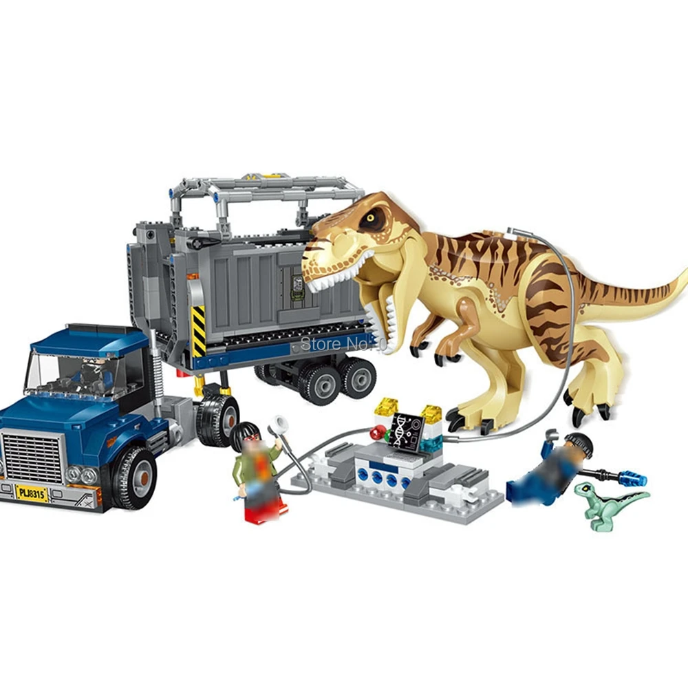 

39116 631pcs jurassic dinosaur indominus rex 2 figures 75933 building blocks Bricks Toy
