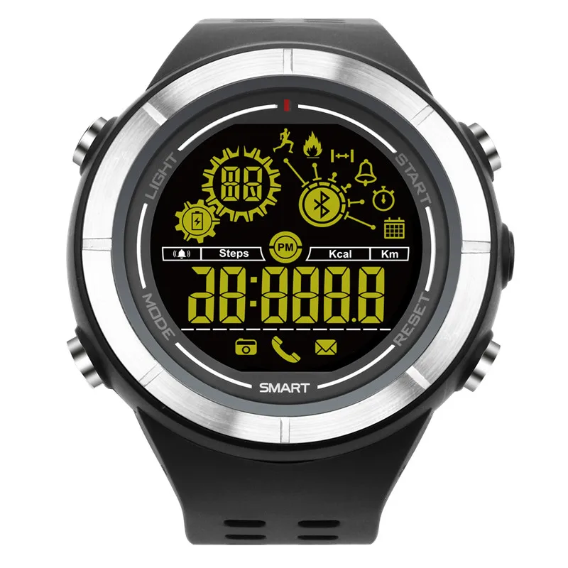 Круглый экран Bluetooth Смарт наручные часы IP67 Водонепроницаемый 50 м глубина 5 АТМ для Android и IOS со светящимся циферблатом монитор движения