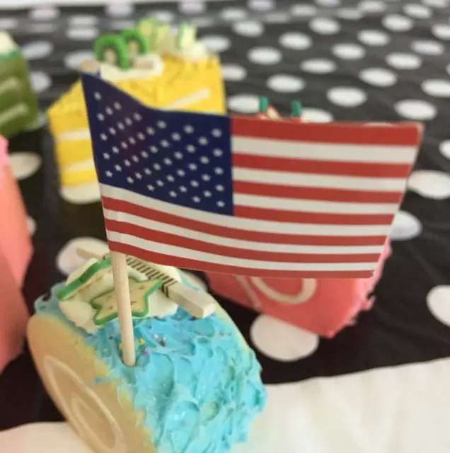 50 Psc National Flag Paper Cake Flag Usa Brazil Spain France