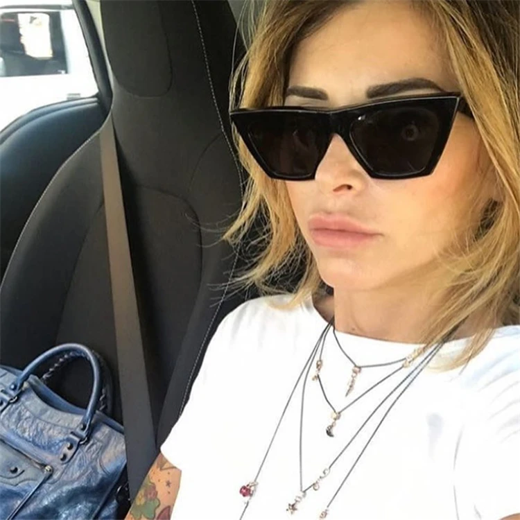 2018 New Cat Eye Women Sunglasses Shaped Sun Glasses Female Eyewear Blue SunglassesAccessories Brand Designer Fashion Shades plastic UV400 (1)