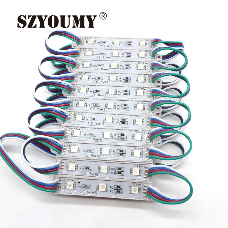SZYOUMY 2000 шт. светодиодный светодиода 5050 SMD модуль теплый белый зеленый синий