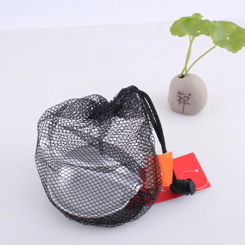 Plegable cuchara sopa aleación de aluminio ultraligero peso supervivencia acampar al aire libre Picnic vajilla cuchara con bolsa de malla