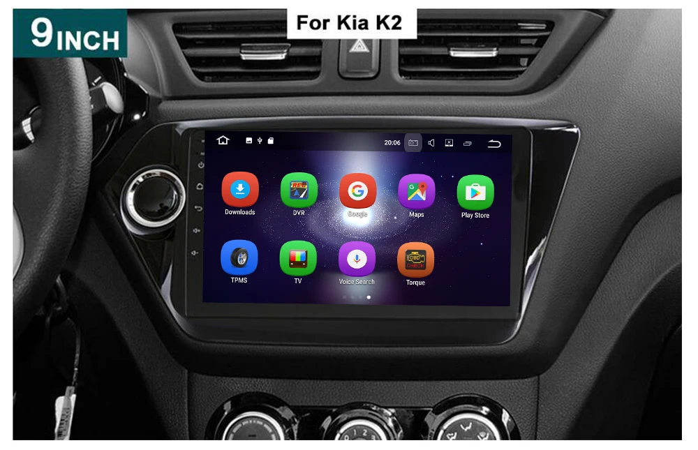 Best Lenvio 9" IPS 2G RAM Android 7.1 CAR Radio GPS Navigation For KIA RIO K2 2010 2011 2012 2013 2014 2015 Car DVD Player Quad Core 0