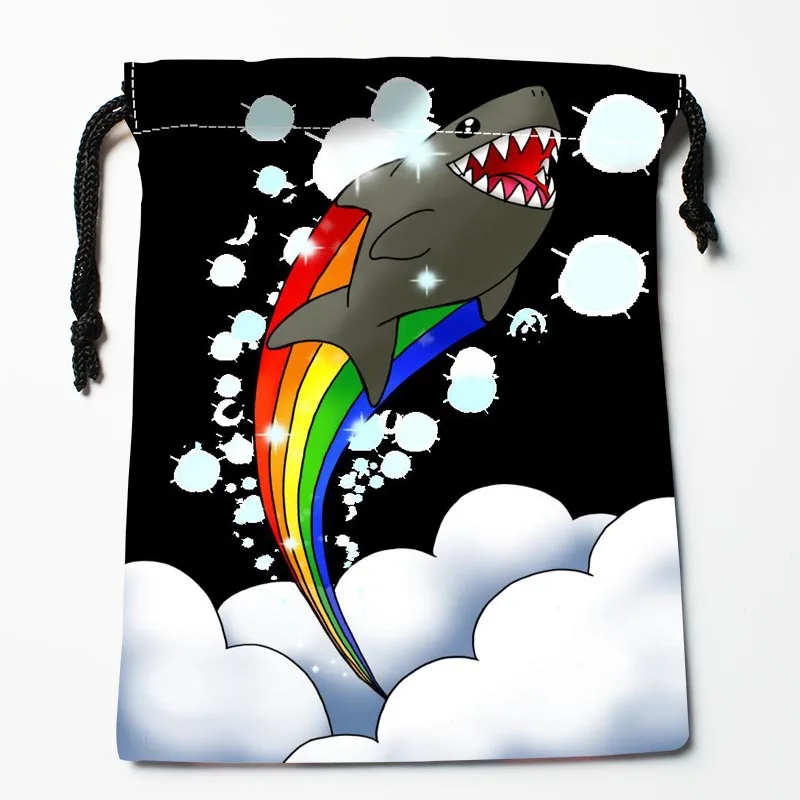 Custom shark Drawstring Bags Custom Printed gift bags More Size 27x35cm Compression Type Bags