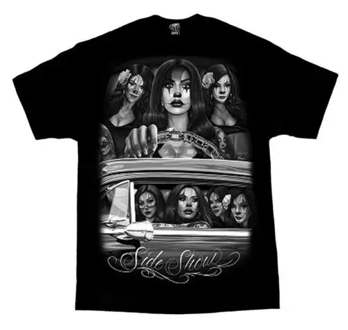 

DGA David Gonzalez Art Side Show Clown Circus Chicano Low Rider Cruisin T Shirt