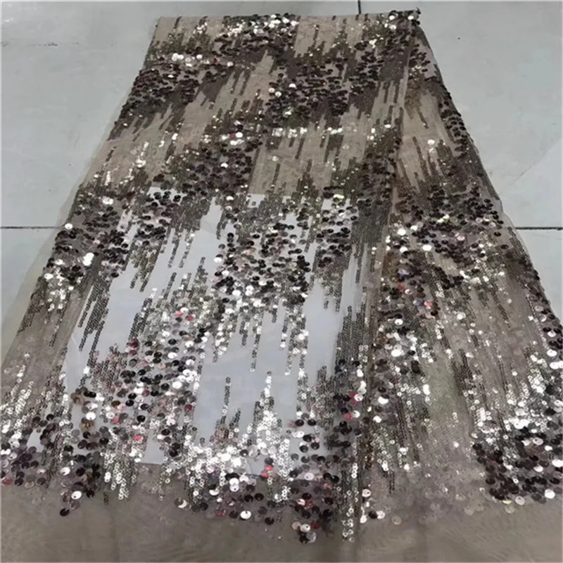 2019 Latest Nigerian French Tulle Lace Party Dress High Quality Sequins Fabric African with 3d | Дом и сад