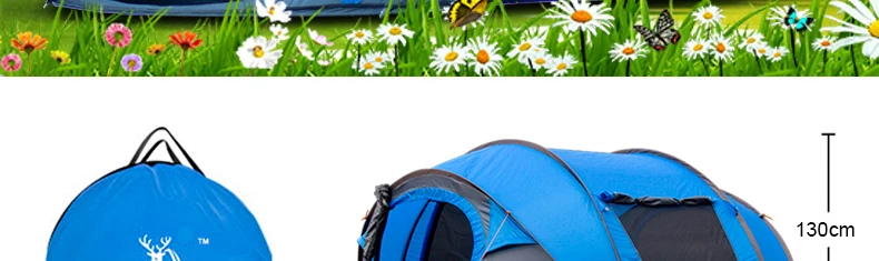 HUI LINGYANG Throw Tent Outdoor Automatic Tents Throwing Pop Up Waterproof Camping Hiking Tent Waterproof Large Family Tents