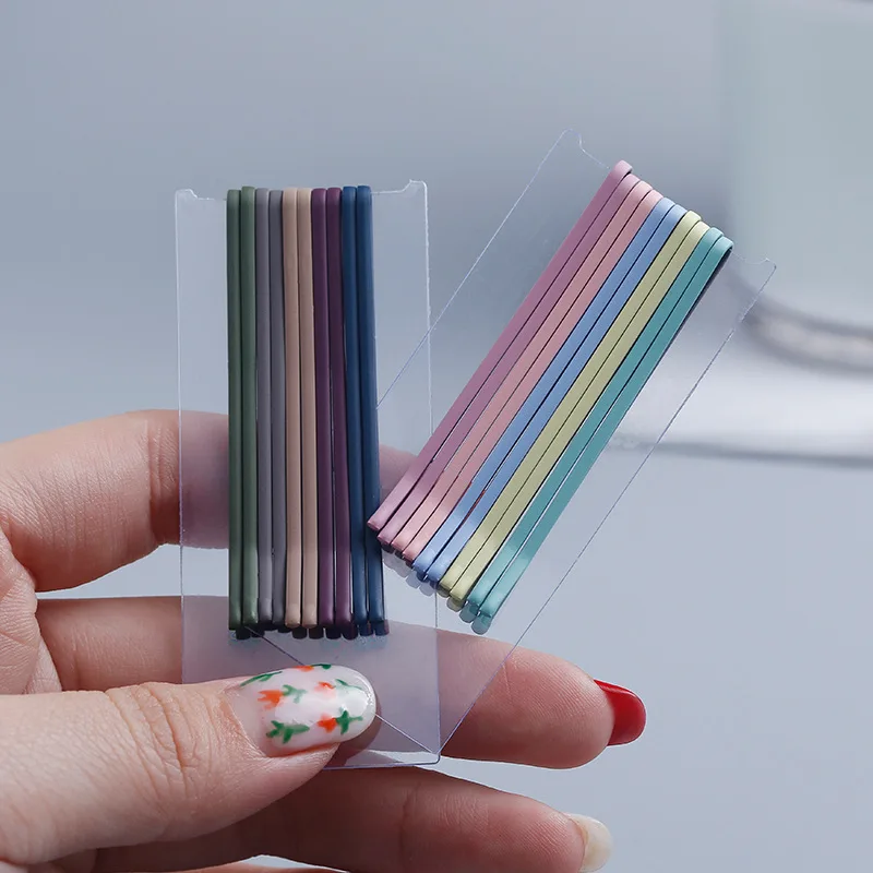 

2019 New 10Pcs/Set Colorful Hairpins For Women Hair Clip Children's Pins Invisible Wave Hairgrip Barrette Hair Clips Accessories