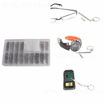 

900pcs Stainless Steel Glasses Sunglass Clock Watch Spectacles Phone Set Kit Silver Screws Nuts Screwdriver Repair Tool screw