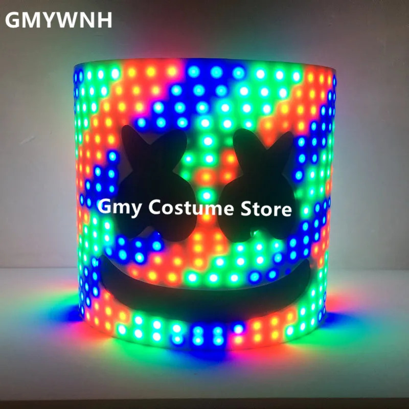 

EC47 Colorful led light dj helmet RGB luminous led costume ballroom dance party wears outfit stage performance glowing clothe ds